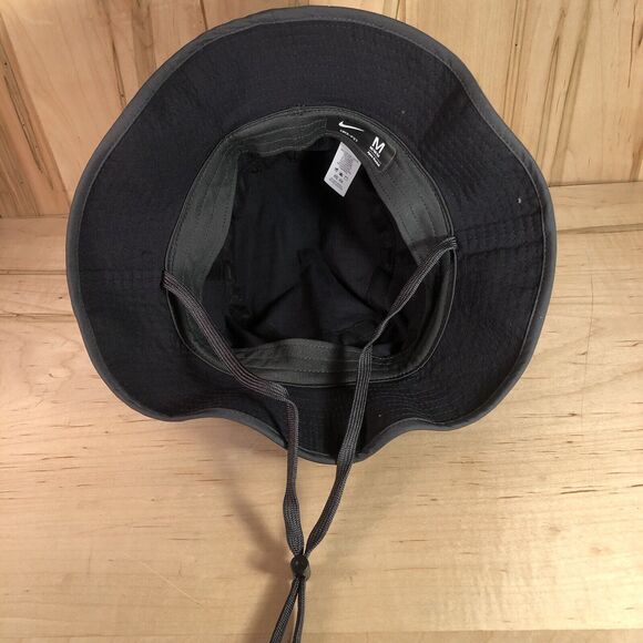 NIKE APEX DRI-FIT BUCKET HAT MENS MEDIUM UNISEX BLACK GREY NEW - Picture 6 of 7